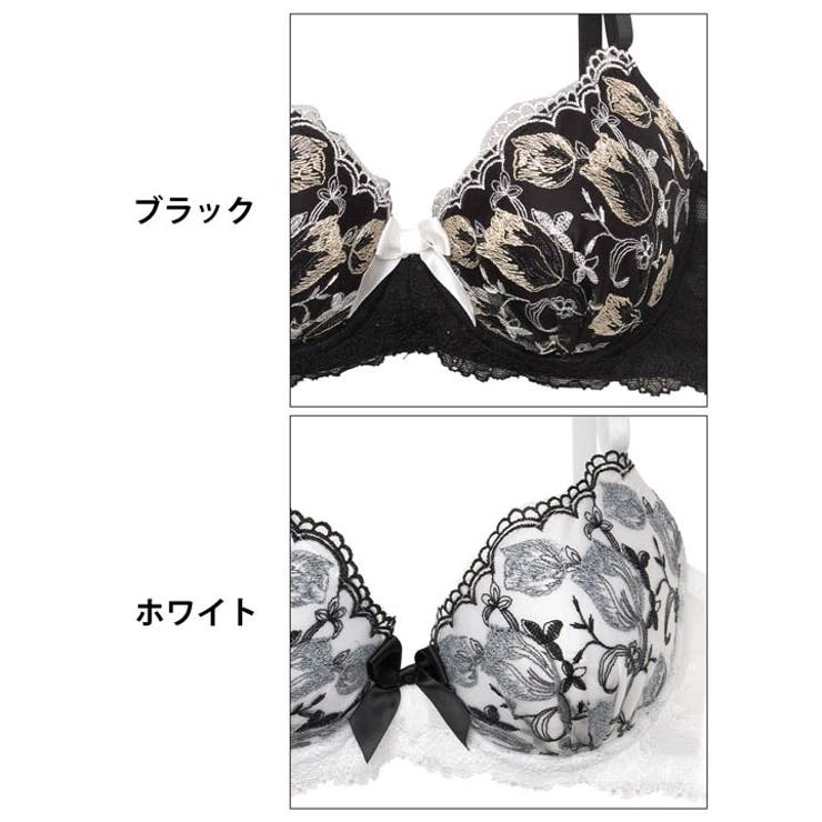 ラグジュアリーリボンチューリップブラジャー&フルバックショーツ | Dazzy | 詳細画像11 