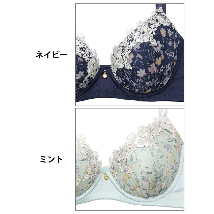 アンティークレトロブルーム脇高ブラジャー&フルバックショーツ | Dazzy | 詳細画像11 