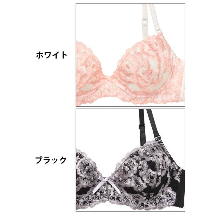 クラシックフローラルエンブロイダリーブラジャー&フルバックショーツ | Dazzy | 詳細画像11 
