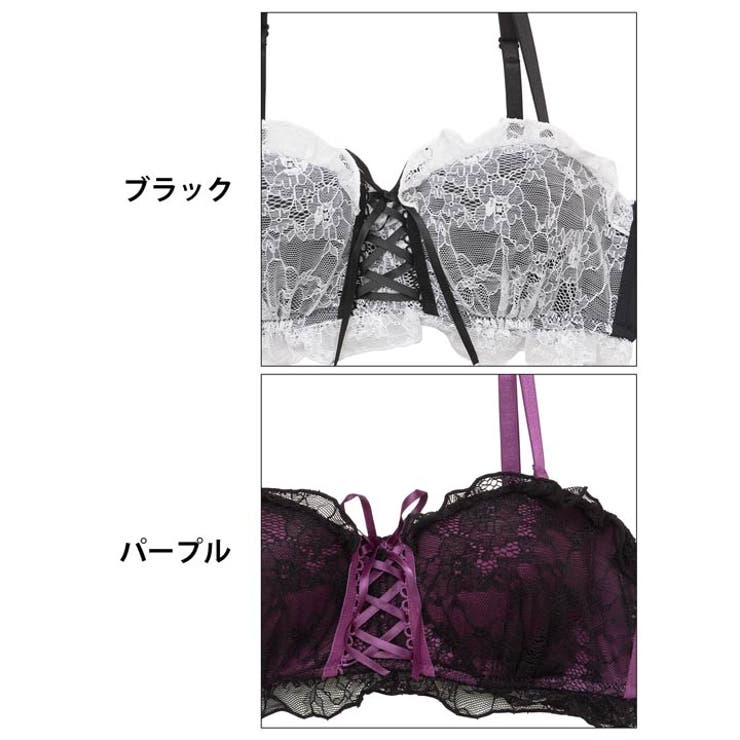 [3way]ドーリーレースアップフリルブラジャー&フルバックショーツ | Dazzy | 詳細画像11 