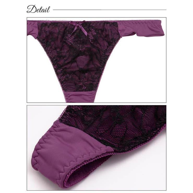 [3way]ドーリーレースアップフリルブラジャー&Tバックショーツ | Dazzy | 詳細画像10 