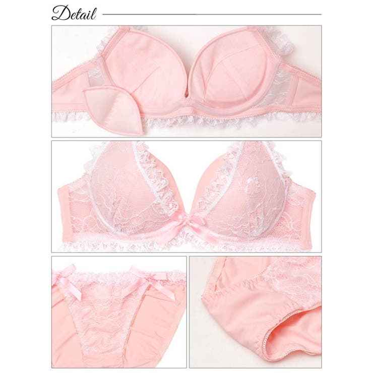 [EFサイズ]  ラブリーパステルフリルブラジャー&フルバックショーツ | Dazzy | 詳細画像10 