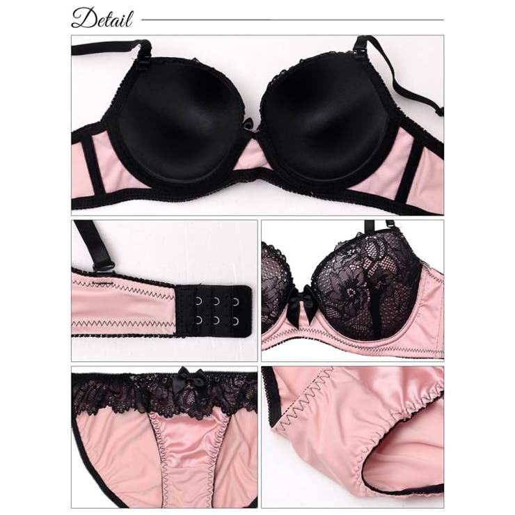 ロマンティックビターレースブラジャー&フルバックショーツ | Dazzy | 詳細画像10 