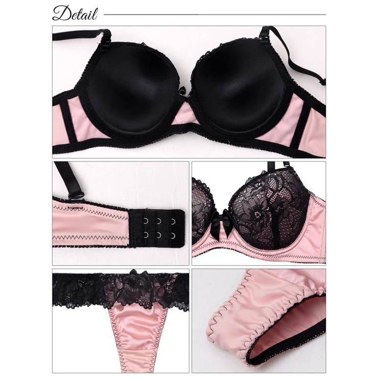 ロマンティックビターレースブラジャー&Tバックショーツ | Dazzy | 詳細画像10 