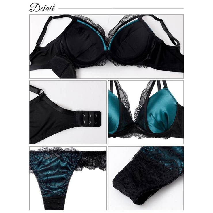 三上悠亜着用[EFサイズ]ロイヤルサテンレース脇高ブラジャー&バック透けTバック… | Dazzy | 詳細画像10 