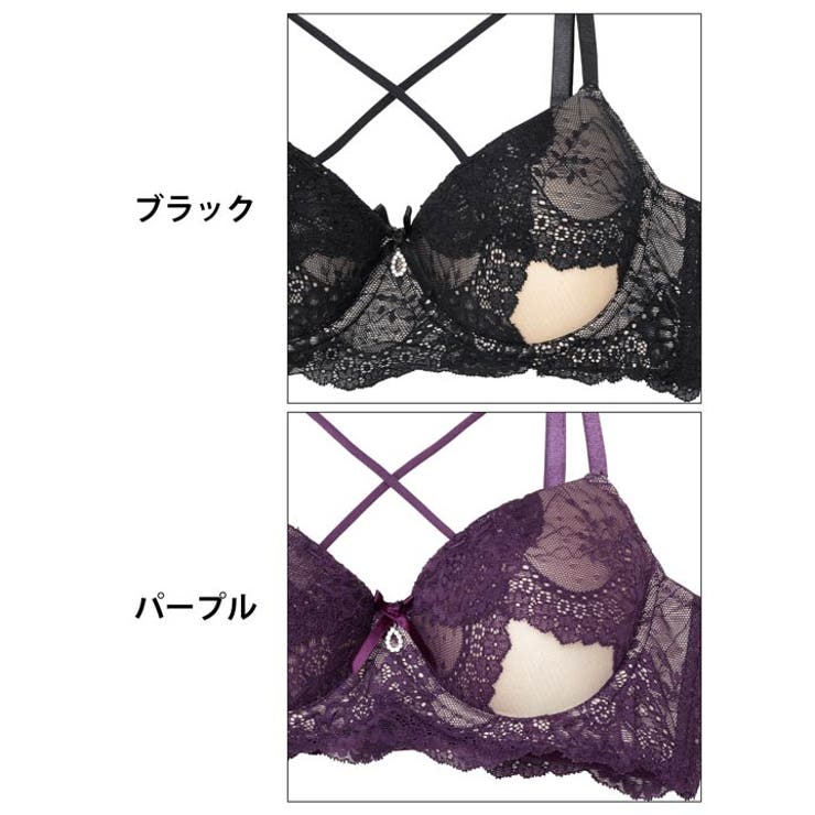 クロスカットアウトレーシィブラジャー&バック透けフルバックショーツ | Dazzy | 詳細画像11 