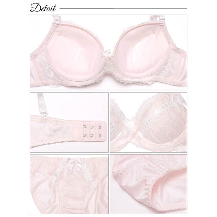 ピュアリーリボンレースブラジャー&フルバックショーツ | Dazzy | 詳細画像10 