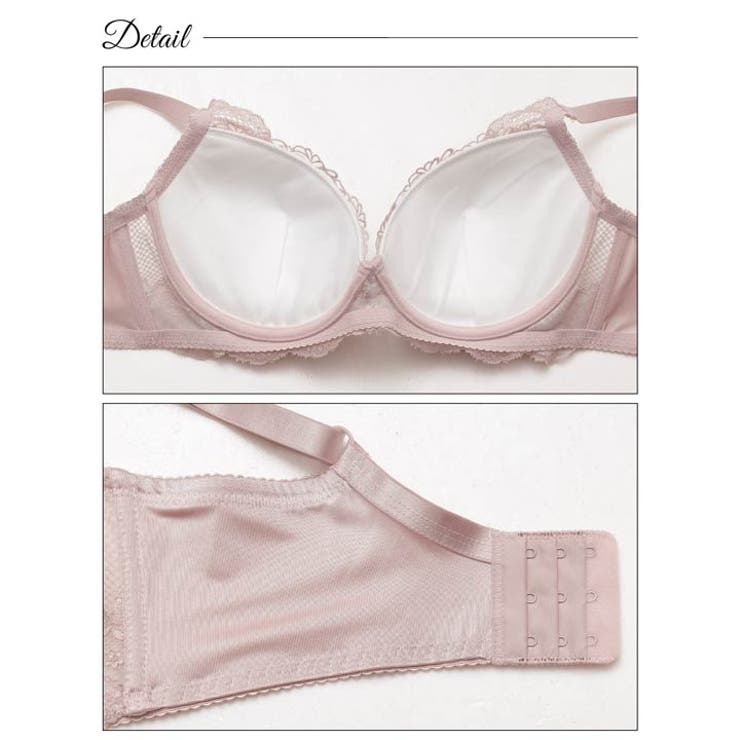 [EFサイズ] グレイスフラワーアイビー脇高ブラジャー&フルバックショーツ | Dazzy | 詳細画像9 