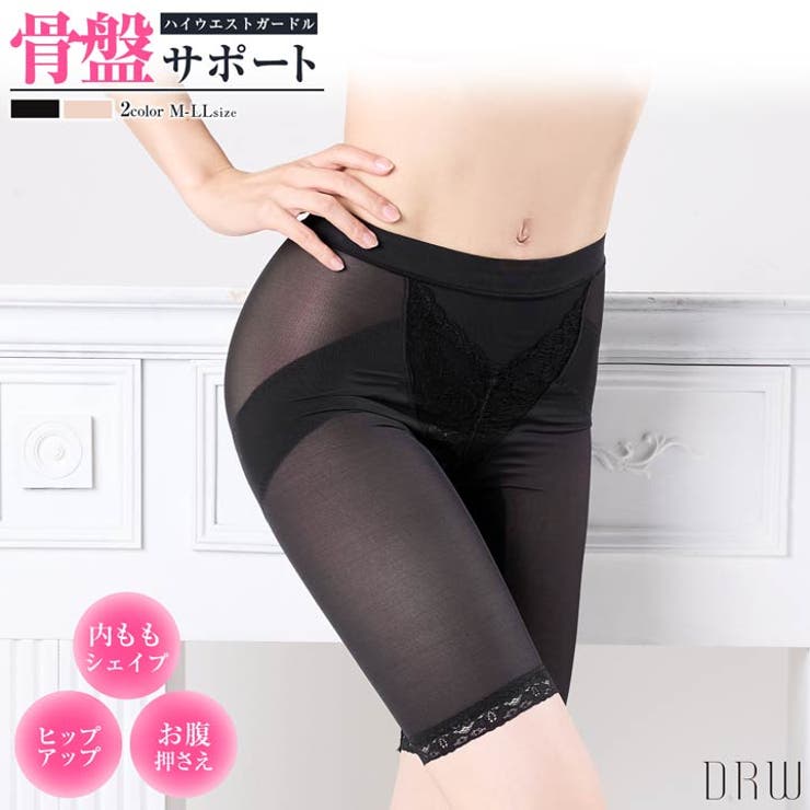 Ｖカットフラワーレース補正ガードル単品 | Dazzy | 詳細画像1 