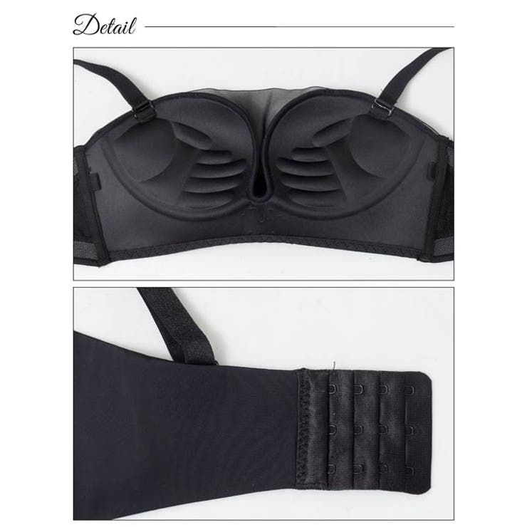 [ノンワイヤー] シースルーレースアップチューブブラジャー単品 | Dazzy | 詳細画像8 