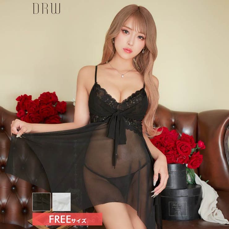 フロントリボンレーシィベビードール | Dazzy | 詳細画像1