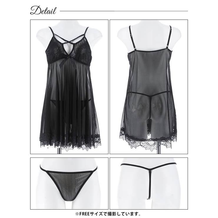 シアーフラワークロスコードベビードール | Dazzy | 詳細画像8 