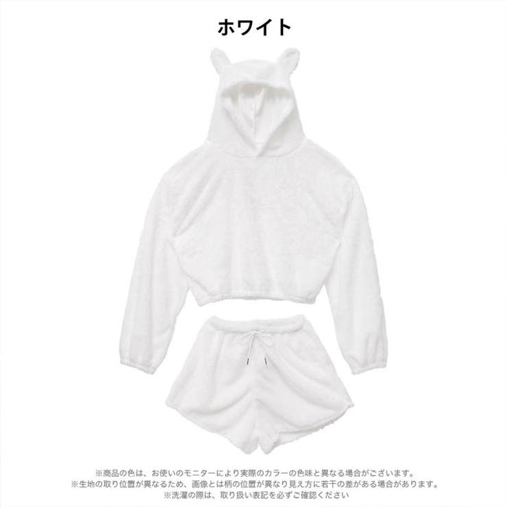 クマ耳モコモコフーディートップス&ショートパンツルームウェア | Dazzy | 詳細画像5 