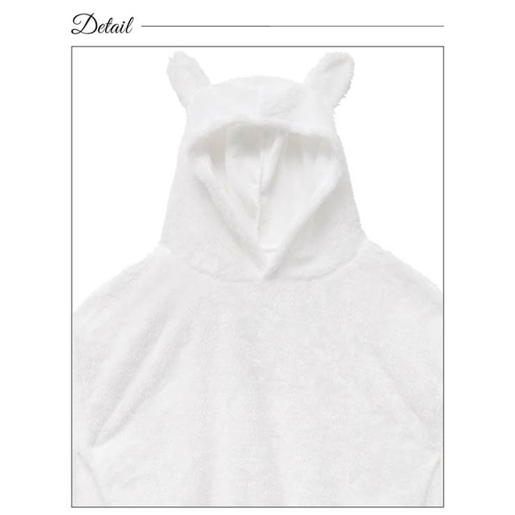 クマ耳モコモコフーディートップス&ショートパンツルームウェア | Dazzy | 詳細画像7 