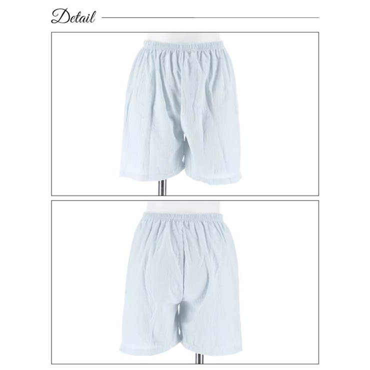 バイカラーパイピングシャツトップス&ショートパンツルームウェア | Dazzy | 詳細画像7 