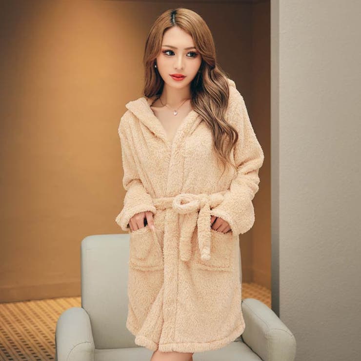 くま耳フードモコモコガウンルームウェア | Dazzy | 詳細画像3 