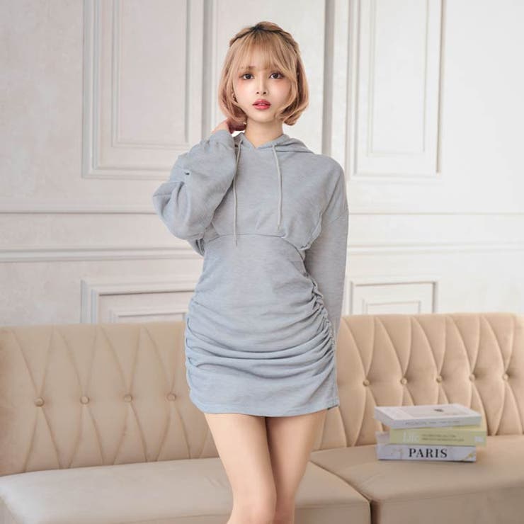 ネコ耳フードパーカーワンピースルームウェア | Dazzy | 詳細画像2 