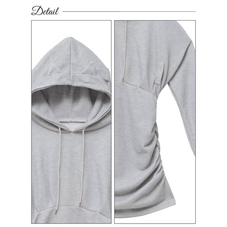 ネコ耳フードパーカーワンピースルームウェア | Dazzy | 詳細画像8 