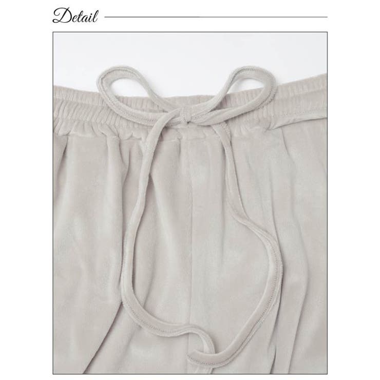 ベロアクロップドパーカー&ロングパンツルームウェア | Dazzy | 詳細画像11 