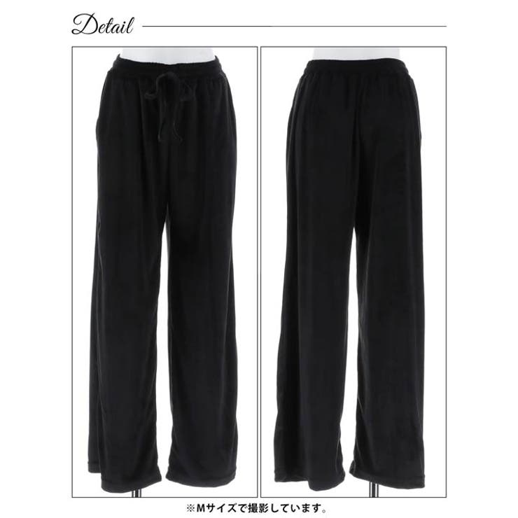 ベロアクロップドパーカー&ロングパンツルームウェア | Dazzy | 詳細画像9 