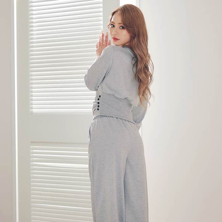 ルーズオフショルダートップス&ワイドパンツルームウェア | Dazzy | 詳細画像4 