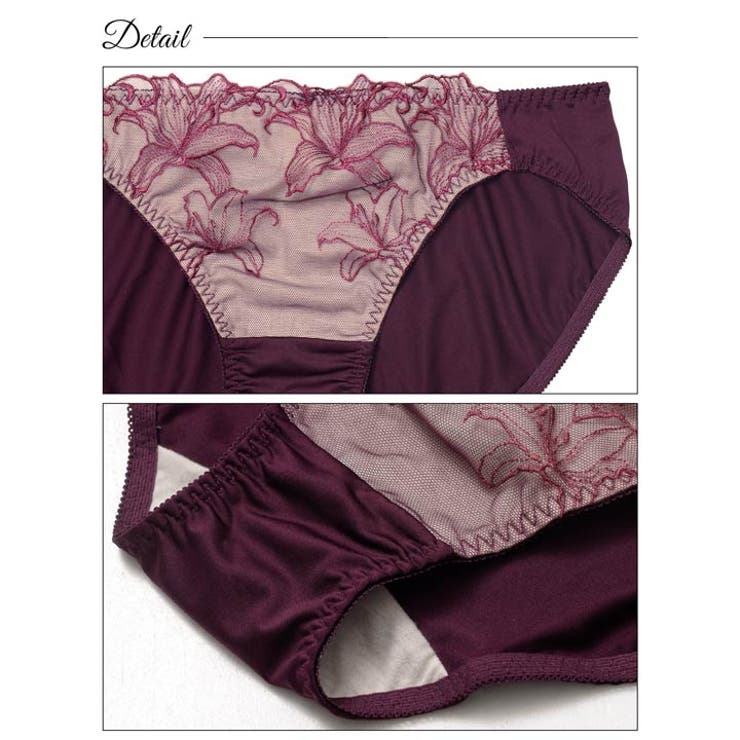 クラシックリリーブルームブラジャー&フルバックショーツ | Dazzy | 詳細画像10 