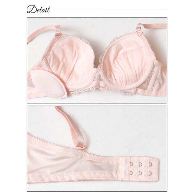 ガーリーパステルローズブラジャー&フルバックショーツ | Dazzy | 詳細画像9 