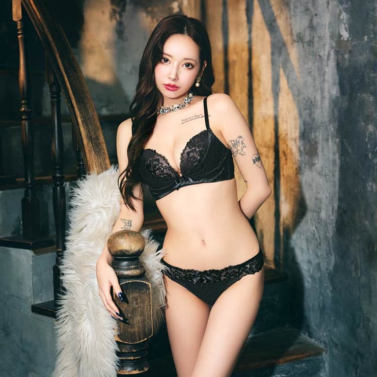 [EFサイズ] ゼブラジャガードサテンブラジャー&フルバックショーツ | Dazzy | 詳細画像4 