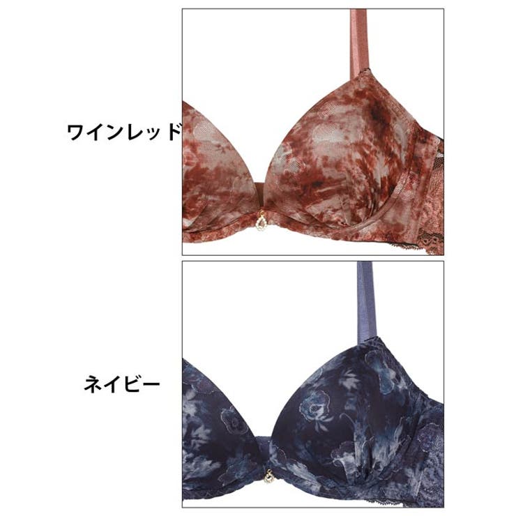 [EFサイズ] ニュアンスフラワーミスト脇高ブラジャー&フルバックショーツ | Dazzy | 詳細画像11 