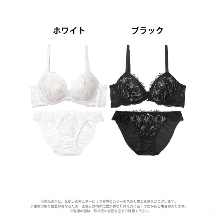 ノーブルシアーブロッサム脇高ブラジャー&フルバックショーツ | Dazzy | 詳細画像8 