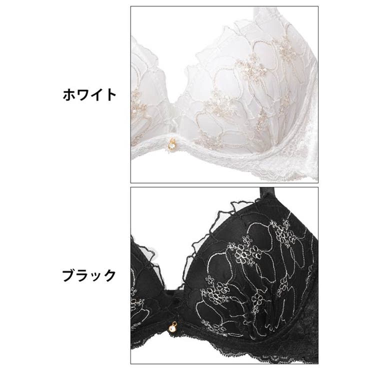 [EFサイズ] ノーブルシアーブロッサム脇高ブラジャー&フルバックショーツ | Dazzy | 詳細画像11 