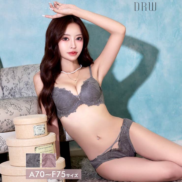 ボタニカルレーシィストリングブラジャー&フルバックショーツ | Dazzy | 詳細画像1 