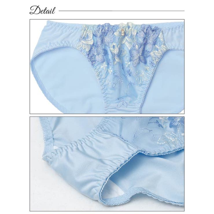 フェアリーフルールガーデン脇高ブラジャー&フルバックショーツ | Dazzy | 詳細画像10 