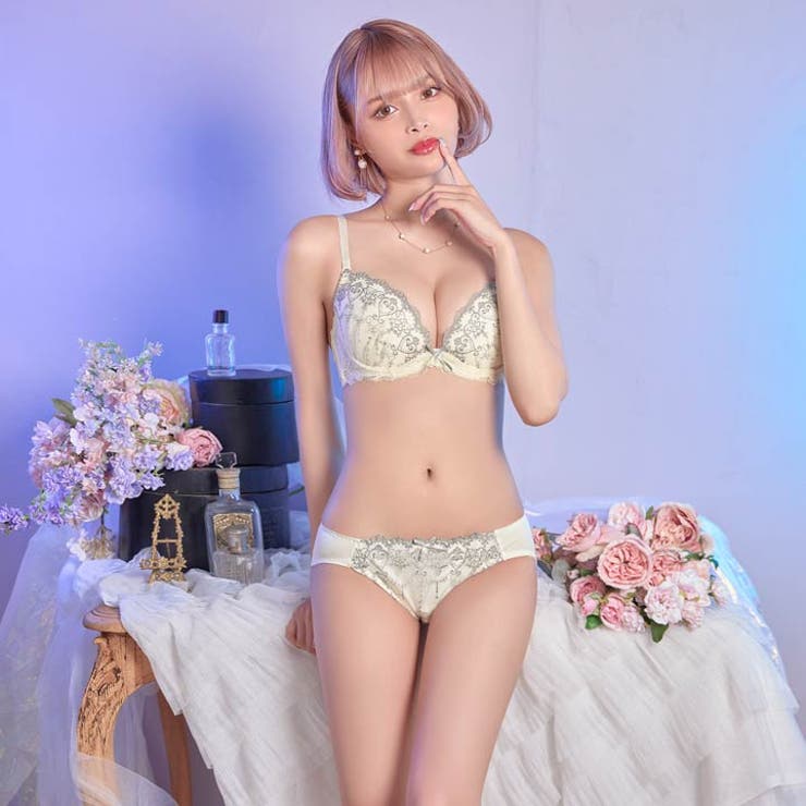 [EFサイズ] フェアリーハートブラジャー&フルバックショーツ | Dazzy | 詳細画像3 