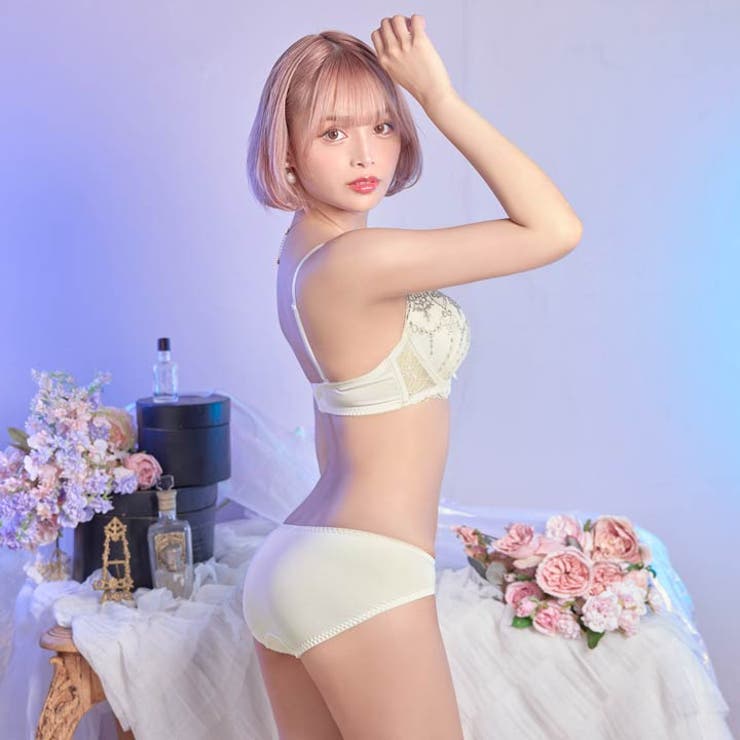 [EFサイズ] フェアリーハートブラジャー&フルバックショーツ | Dazzy | 詳細画像4 