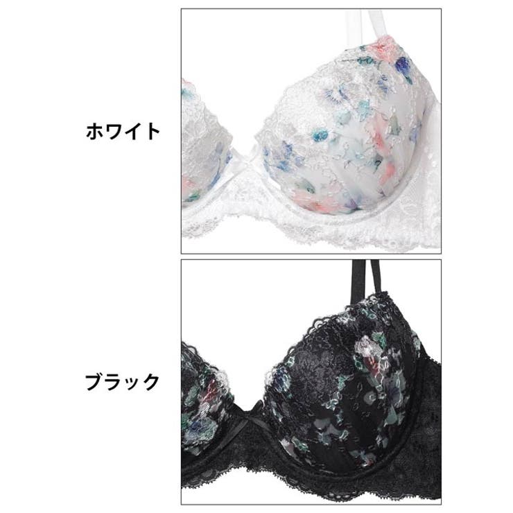 スウィートフラワーベール脇高ブラジャー&フルバックショーツ | Dazzy | 詳細画像11 