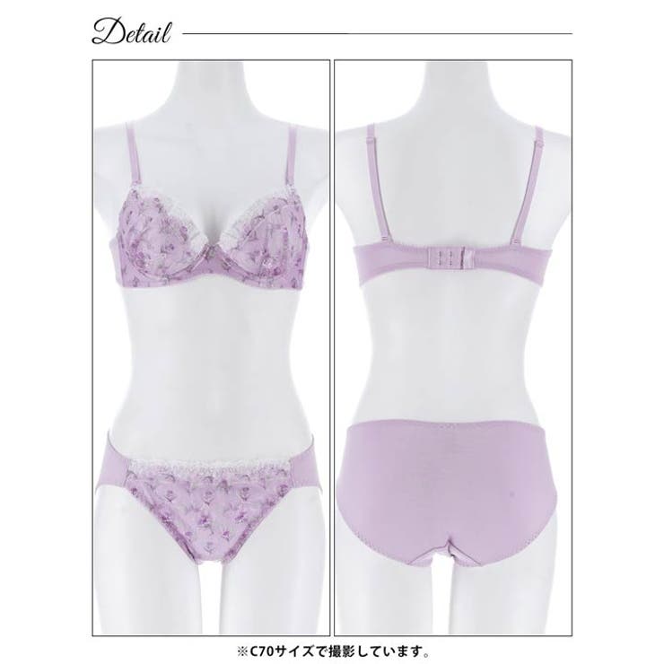 [EFサイズ] フェミニンメロウブロッサムブラジャー&フルバックショーツ | Dazzy | 詳細画像10 