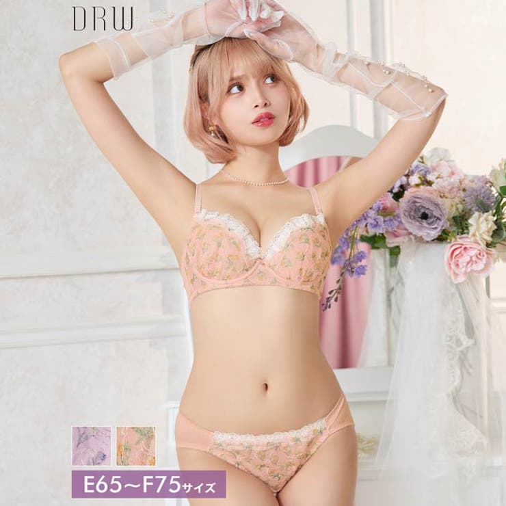 [EFサイズ] フェミニンメロウブロッサムブラジャー&フルバックショーツ | Dazzy | 詳細画像2 