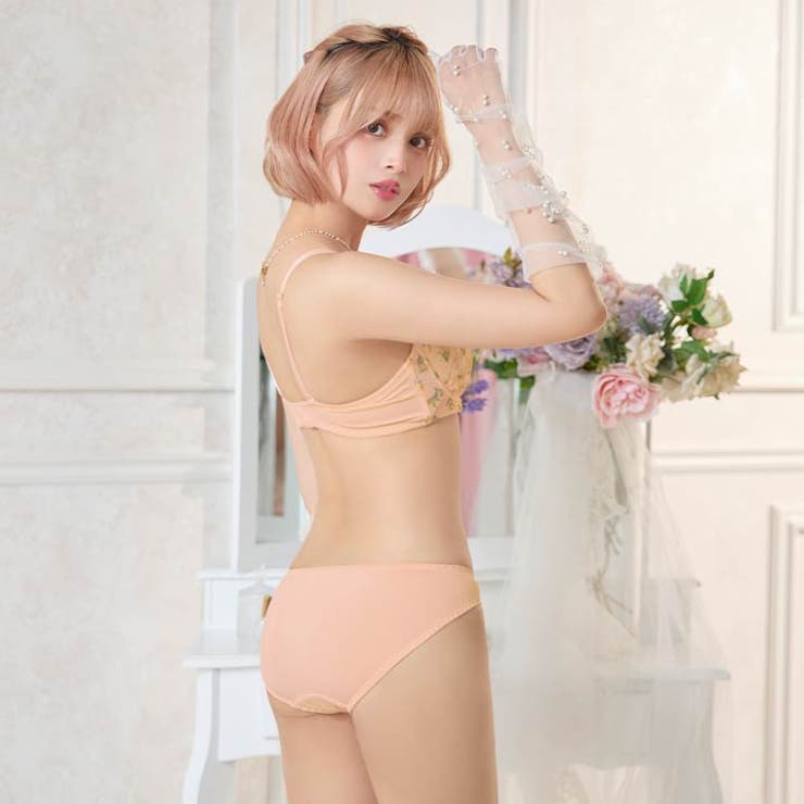 [EFサイズ] フェミニンメロウブロッサムブラジャー&フルバックショーツ | Dazzy | 詳細画像4 