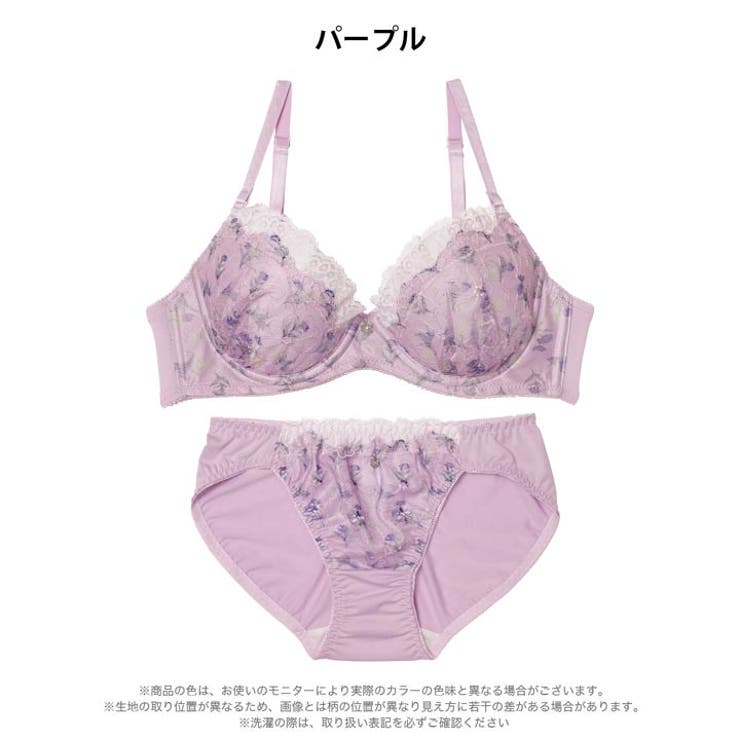 [EFサイズ] フェミニンメロウブロッサムブラジャー&フルバックショーツ | Dazzy | 詳細画像7 