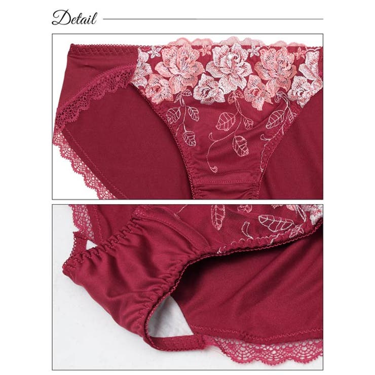 グレイスローズブルームブラジャー&フルバックショーツ | Dazzy | 詳細画像10 