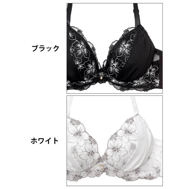 モノトーンフルールシフォンブラジャー&フルバックショーツ | Dazzy | 詳細画像11 