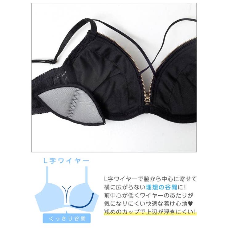 レーシィコードファスナーブラジャー&Tバックショーツ | Dazzy | 詳細画像11 