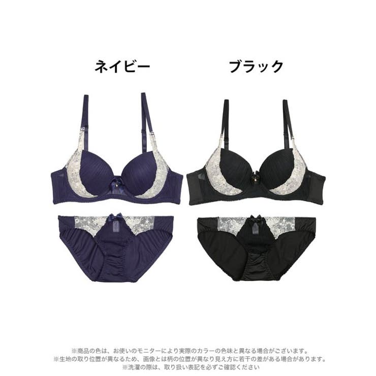 プリーツフラワーレースブラジャー&フルバックショーツ | Dazzy | 詳細画像7 