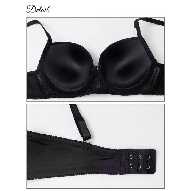 プリーツフラワーレースブラジャー&フルバックショーツ | Dazzy | 詳細画像9 