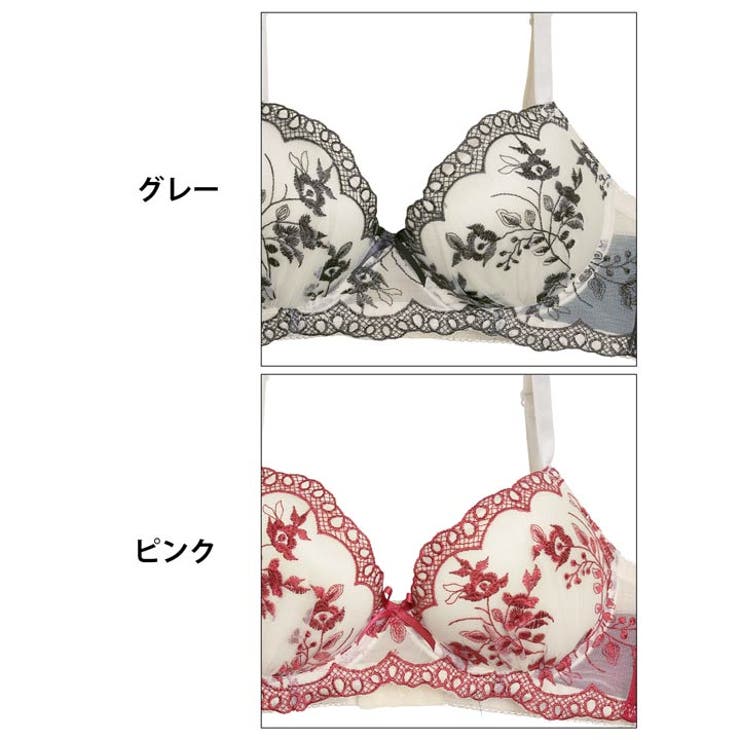 [ノンワイヤー] ノスタルジアブルーム脇高ブラジャー&フルバックショーツ | Dazzy | 詳細画像11 