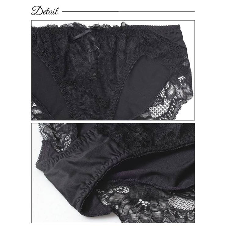 クラッシーレースアップブラジャー&フルバックショーツ | Dazzy | 詳細画像10 