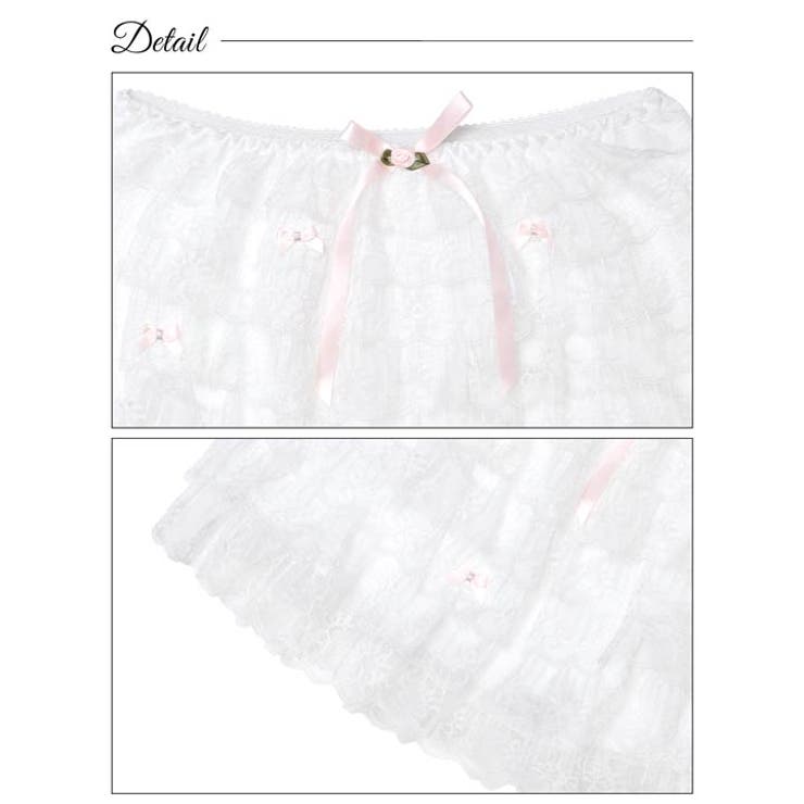 キュートリボンティアードフリルペチパンツ | Dazzy | 詳細画像8 