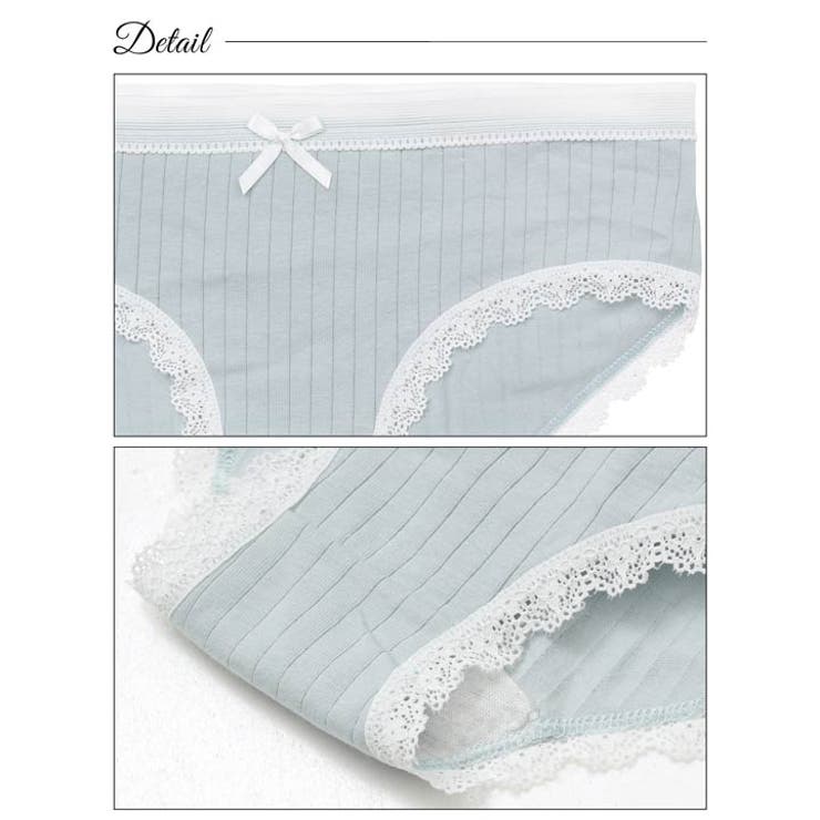 バイカラーキュートレースフルバックショーツ単品 | Dazzy | 詳細画像7 