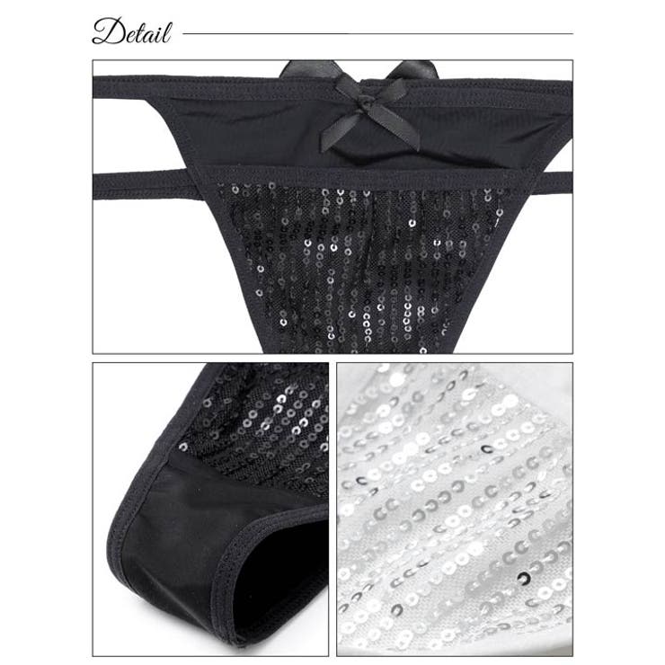 スパンコールリボンコードTバックショーツ単品 | Dazzy | 詳細画像9 